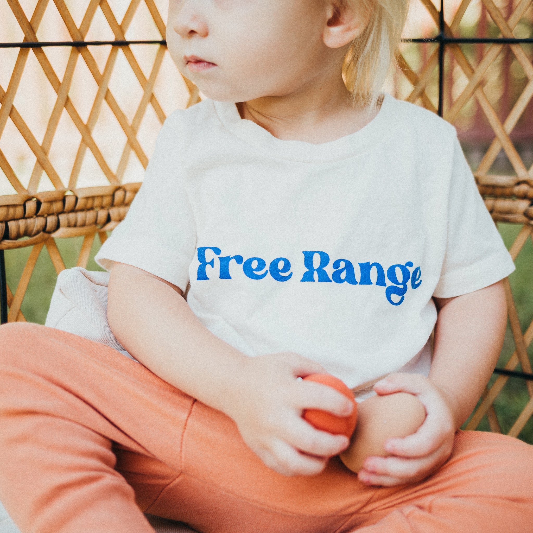 Free Range, screen printed Organic Cotton Tee
