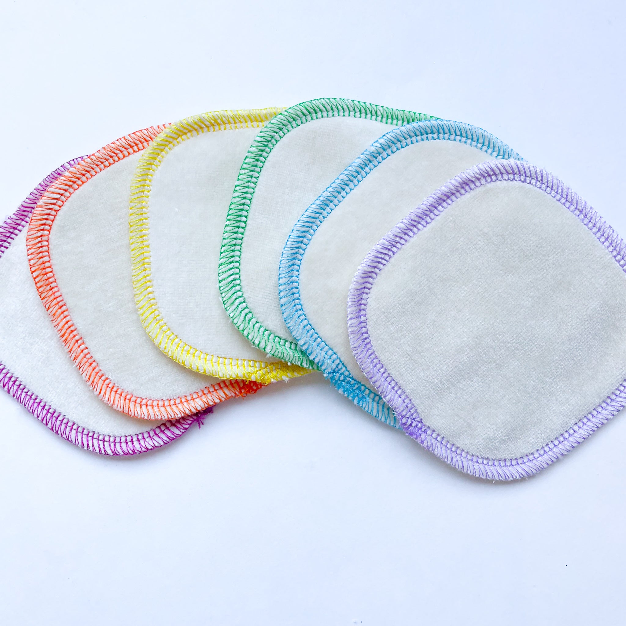 Wipe Minis | 6-pack Reusable Cloth Wipes | Organic Cotton/Bamboo Blend | 4x4 inches