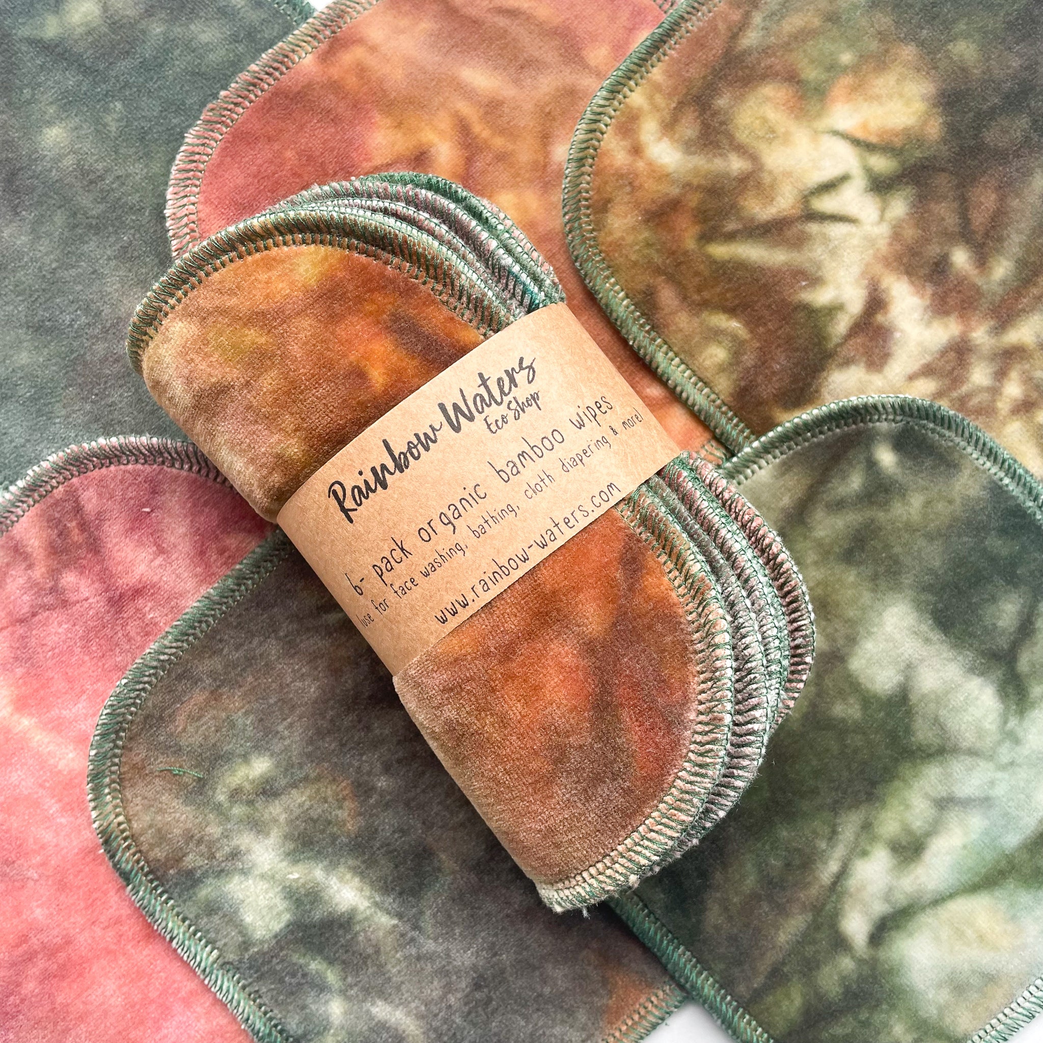 Cabin in the Woods | 6-pack Reusable Cloth Wipes | Organic Cotton/Bamboo Blend