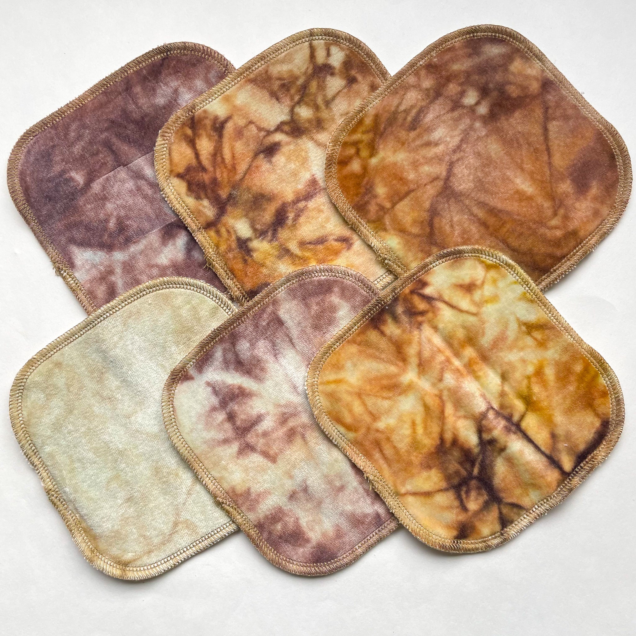 Rootbeer Float | 6-pack Reusable Cloth Wipes | Organic Cotton/Bamboo Blend