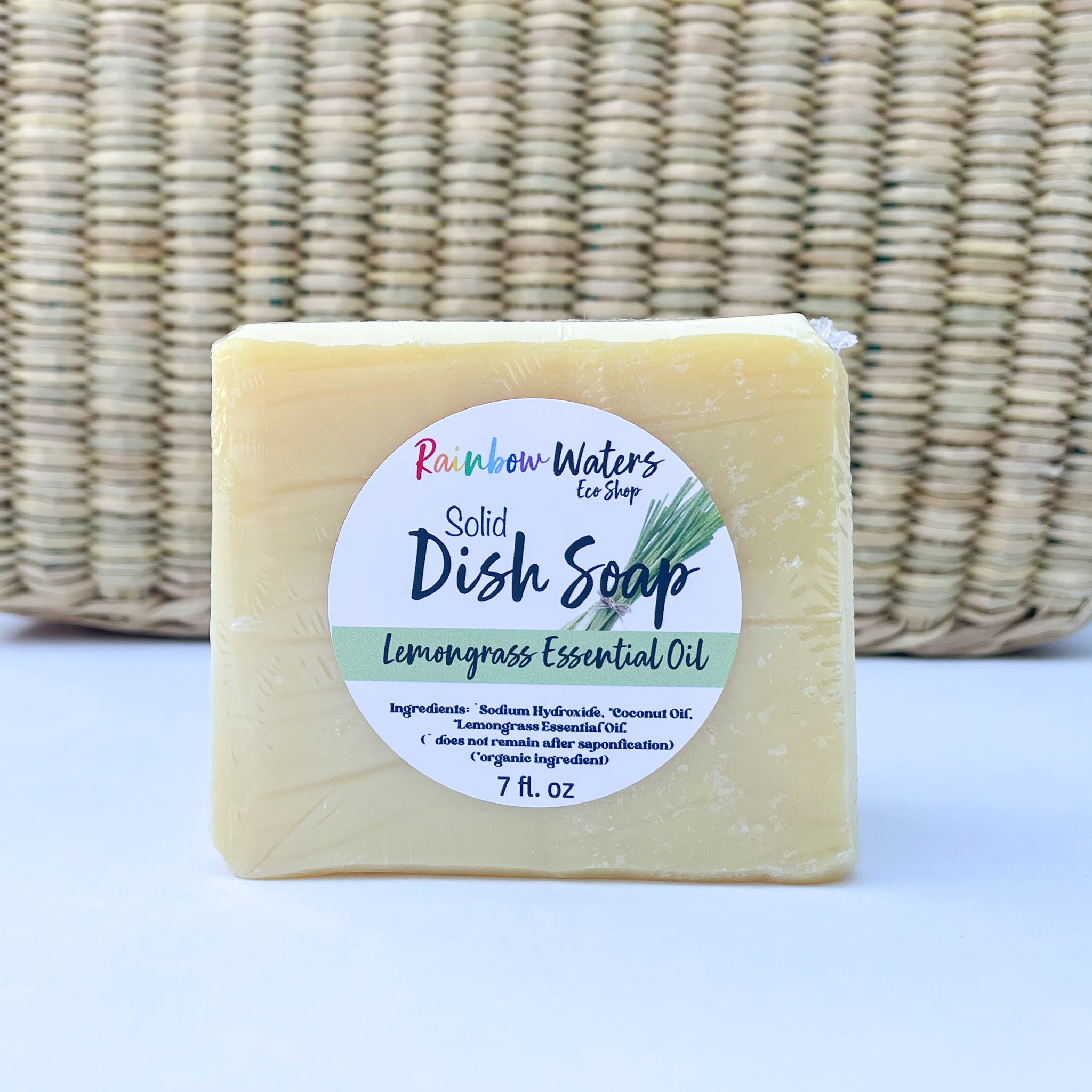 Solid Dish Soap | Orange or Lemongrass Scent