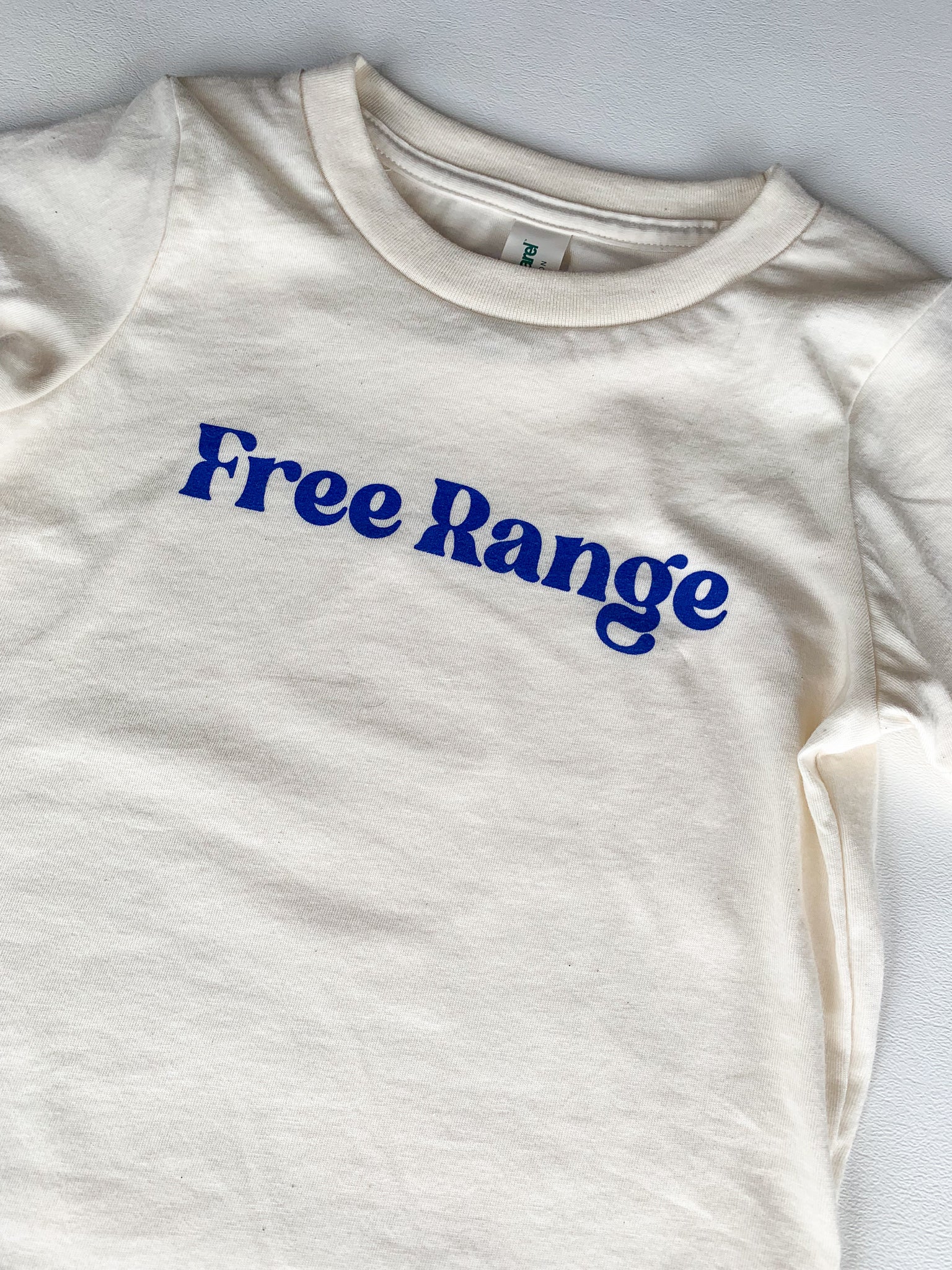 Free Range, screen printed Organic Cotton Tee