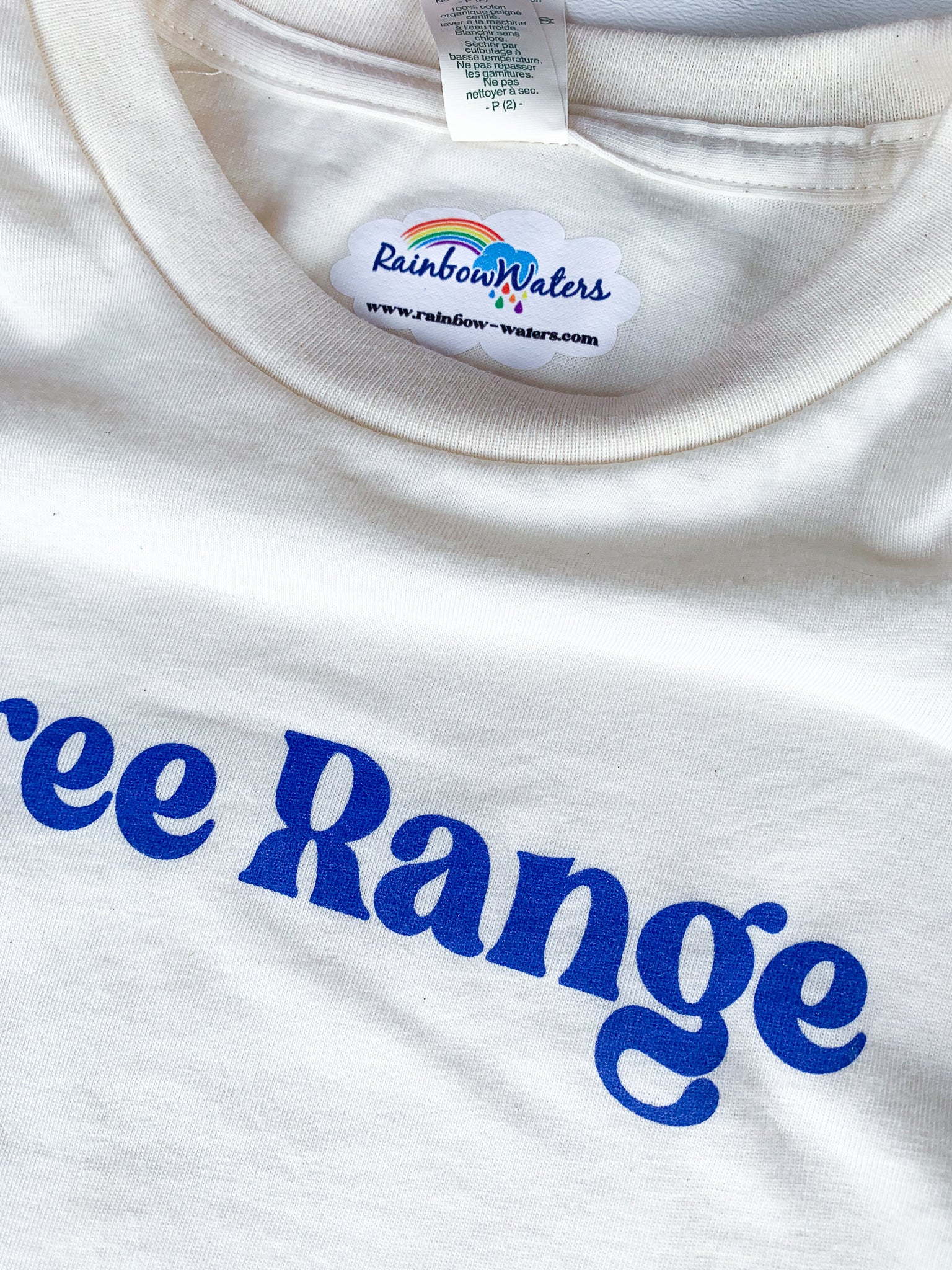 Free Range, screen printed Organic Cotton Tee
