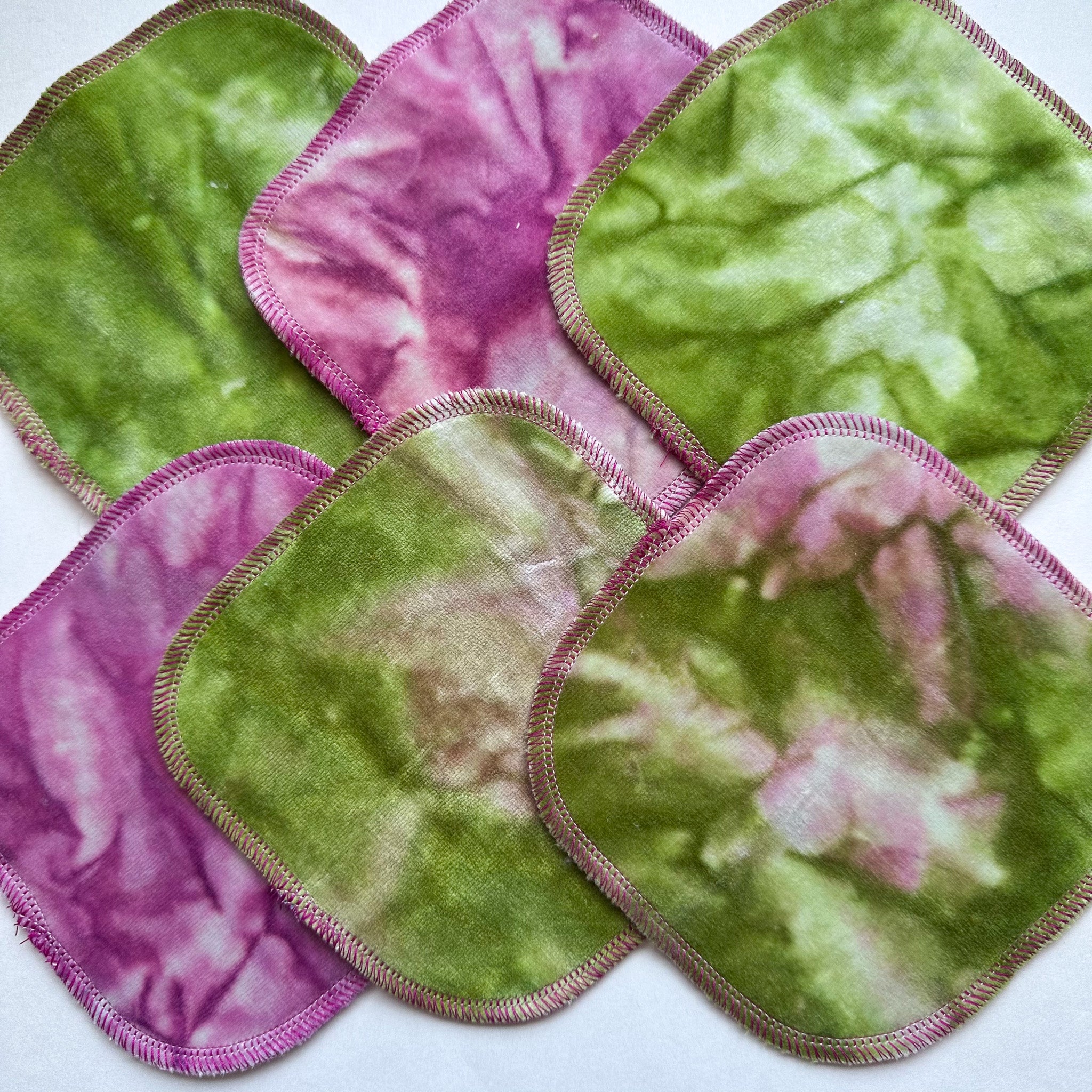 Strawberry Kiwi Smoothie | 6-pack Reusable Cloth Wipes | Organic Cotton/Bamboo Blend