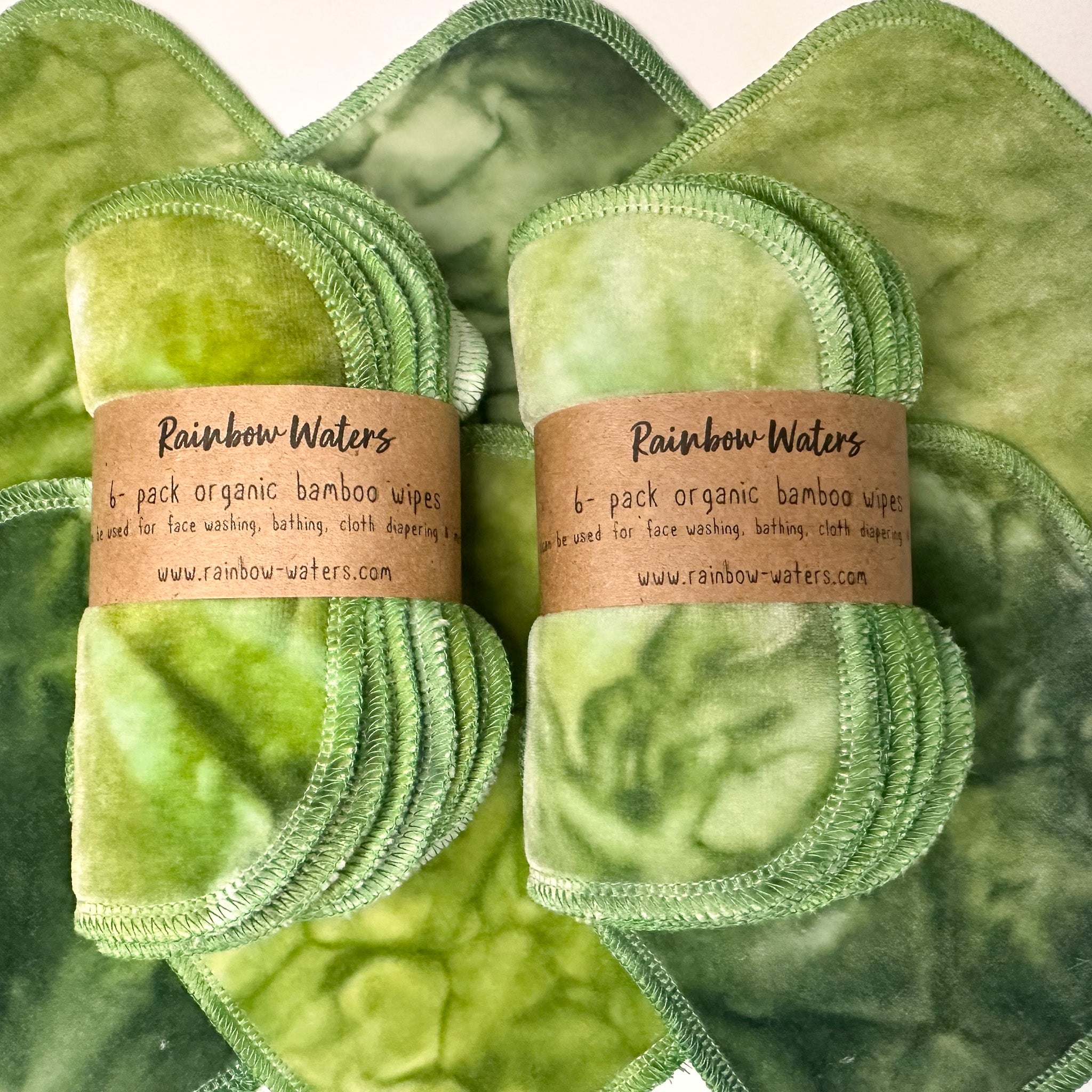 Succulent | 6-pack Reusable Cloth Wipes | Organic Cotton/Bamboo Blend