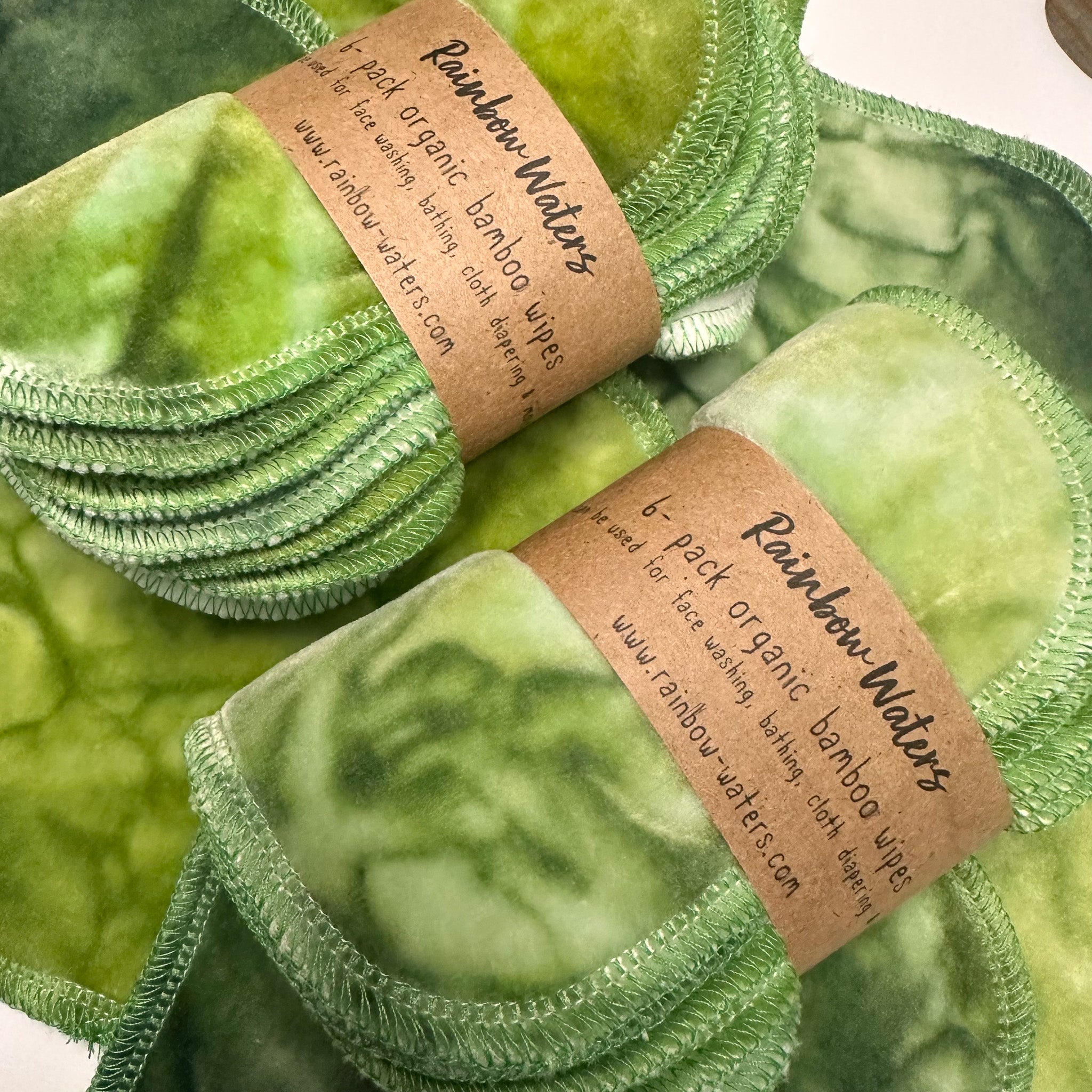 Succulent | 6-pack Reusable Cloth Wipes | Organic Cotton/Bamboo Blend