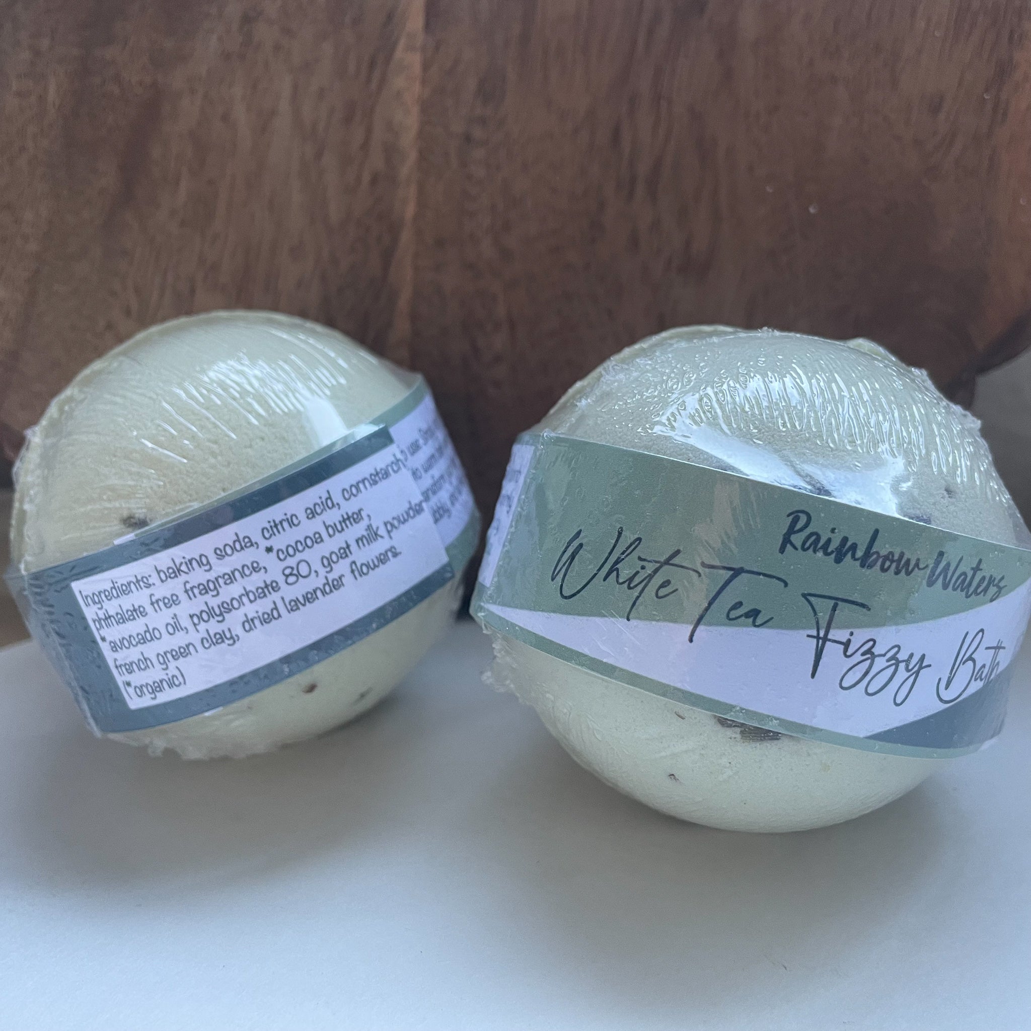 White Tea Bath Bomb | with goat milk & french green clay | 4.5 ounce