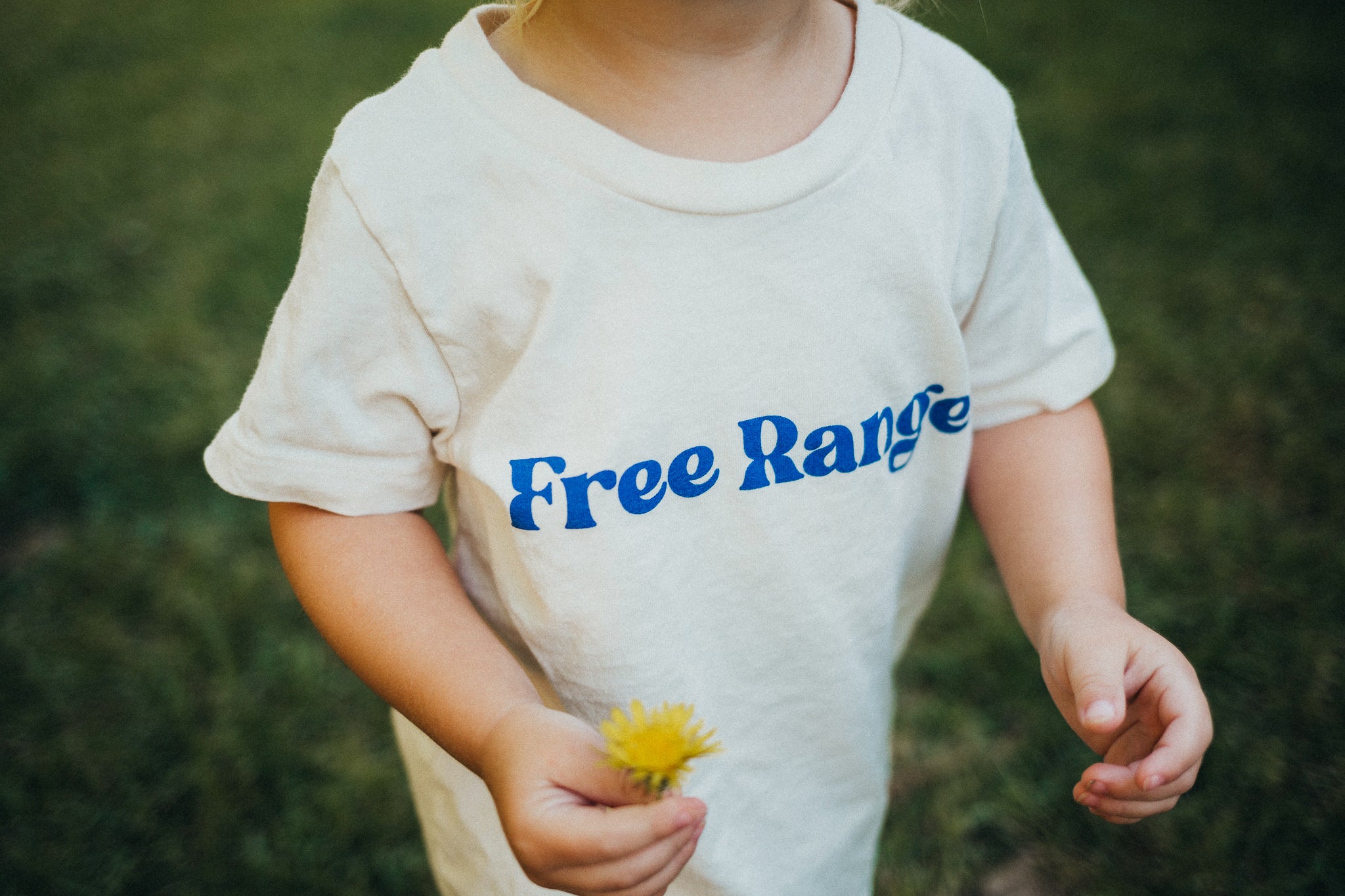 Free Range, screen printed Organic Cotton Tee