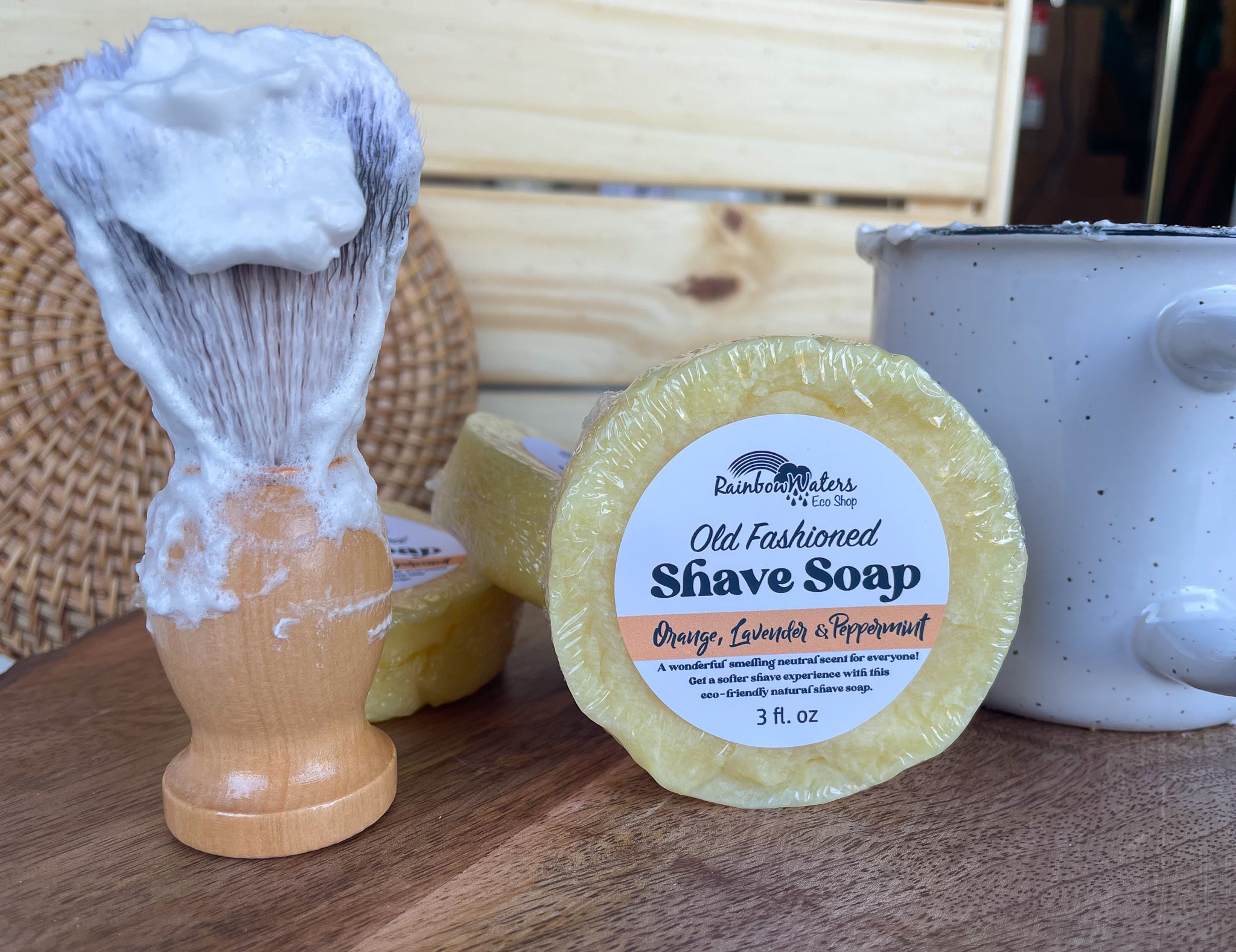 Old Fashioned Shave Soap, dual lye