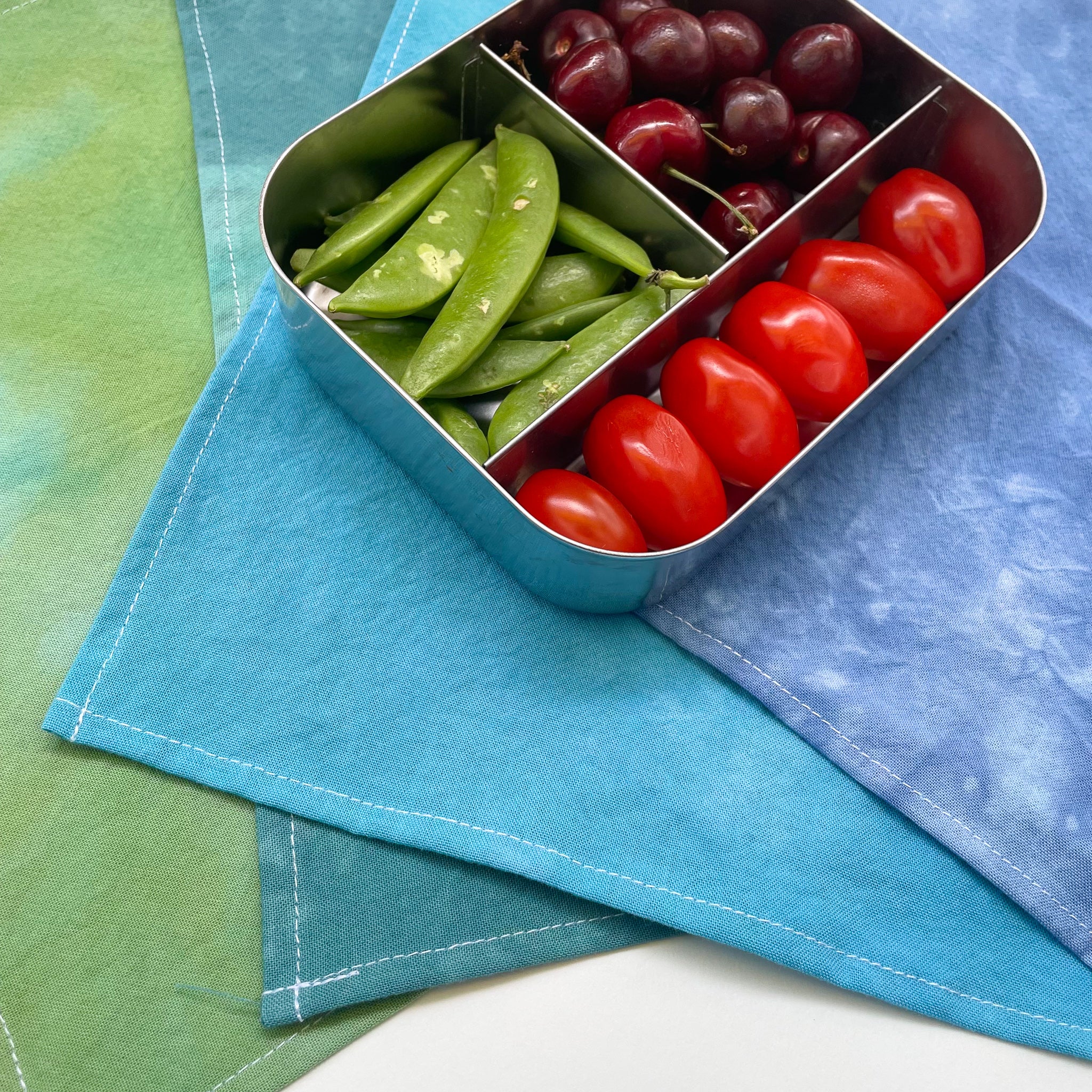 4-pack Lunch Napkins | Hand Dyed | Organic Cotton | 2 color choices