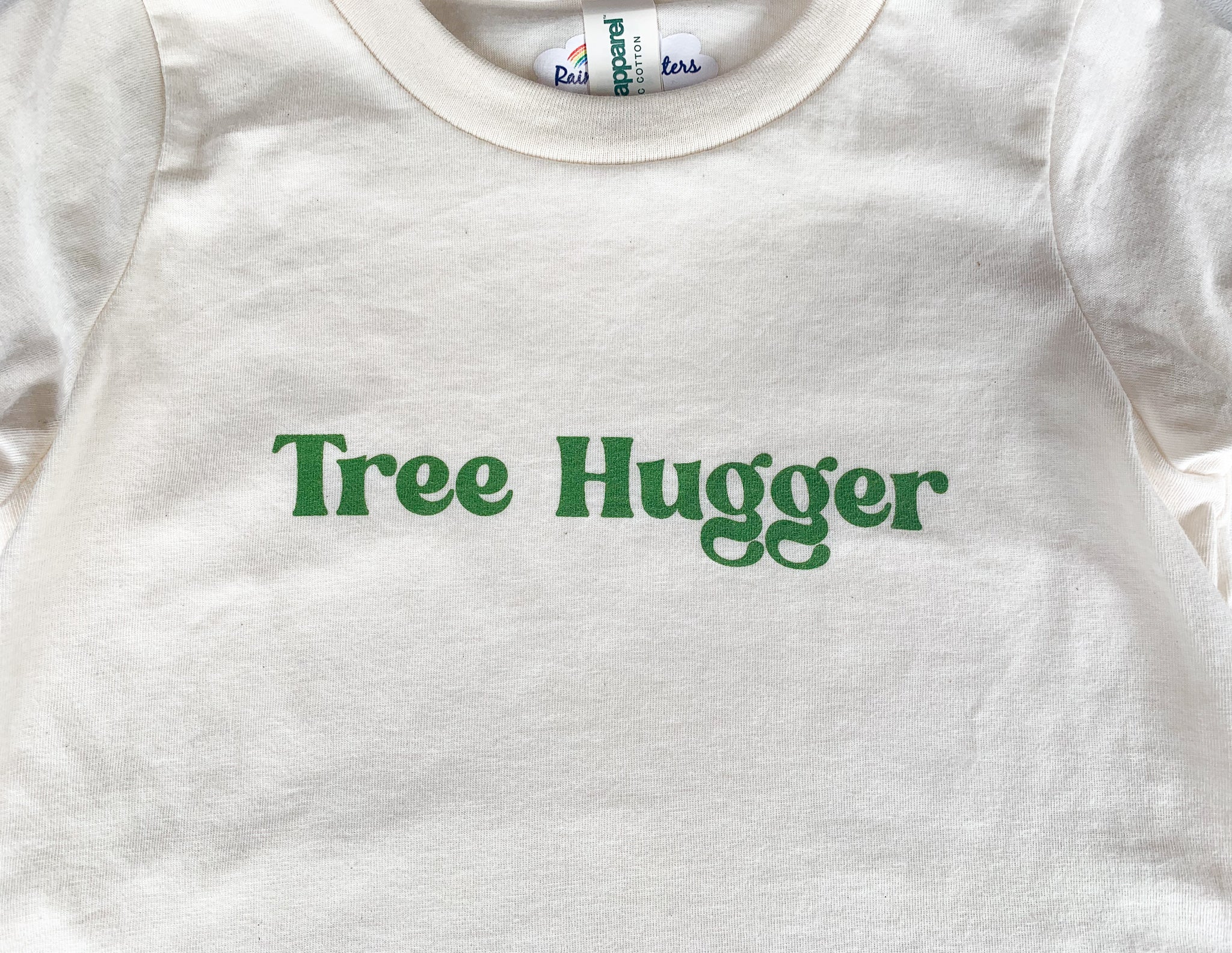 Tree Hugger, screen printed Organic Cotton Tee